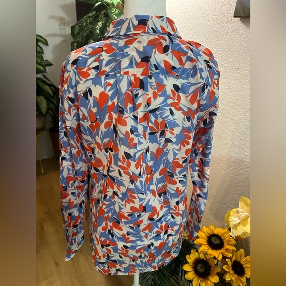 Lauren Ralph Lauren multicolor button down shirt petite size S/P - Picture 6 of 10